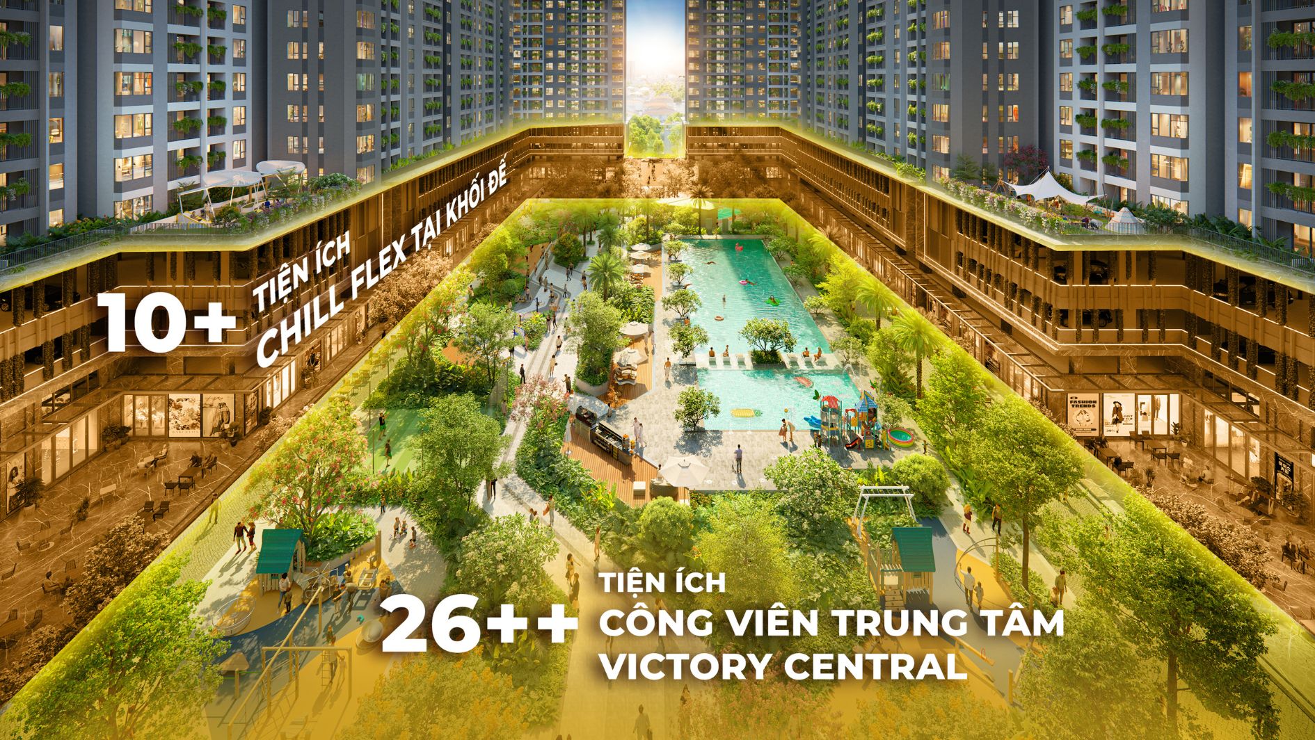 Sơ đồ 26 tiện ích tại Victory Central The Win City