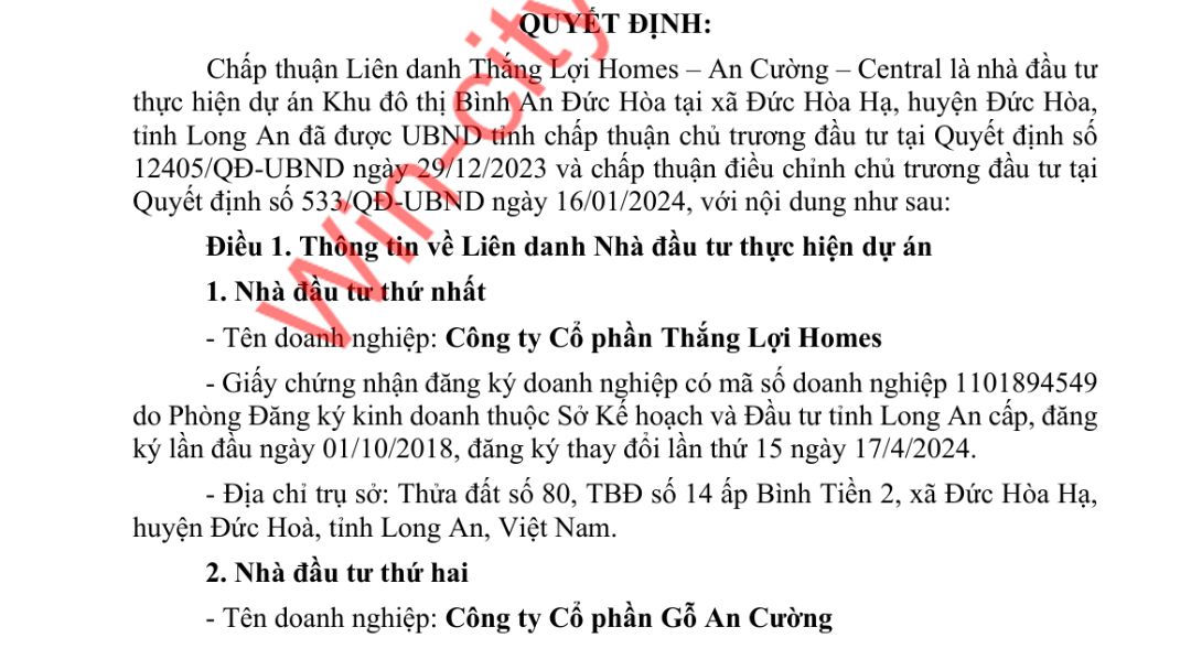 Thông tin tổng quan về quy mô và vốn đầu tư The Win City