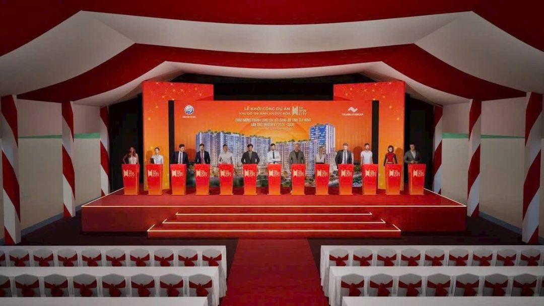 Hình ảnh minh họa khu vực chuẩn bị và cảnh quan tại công trường The Win City