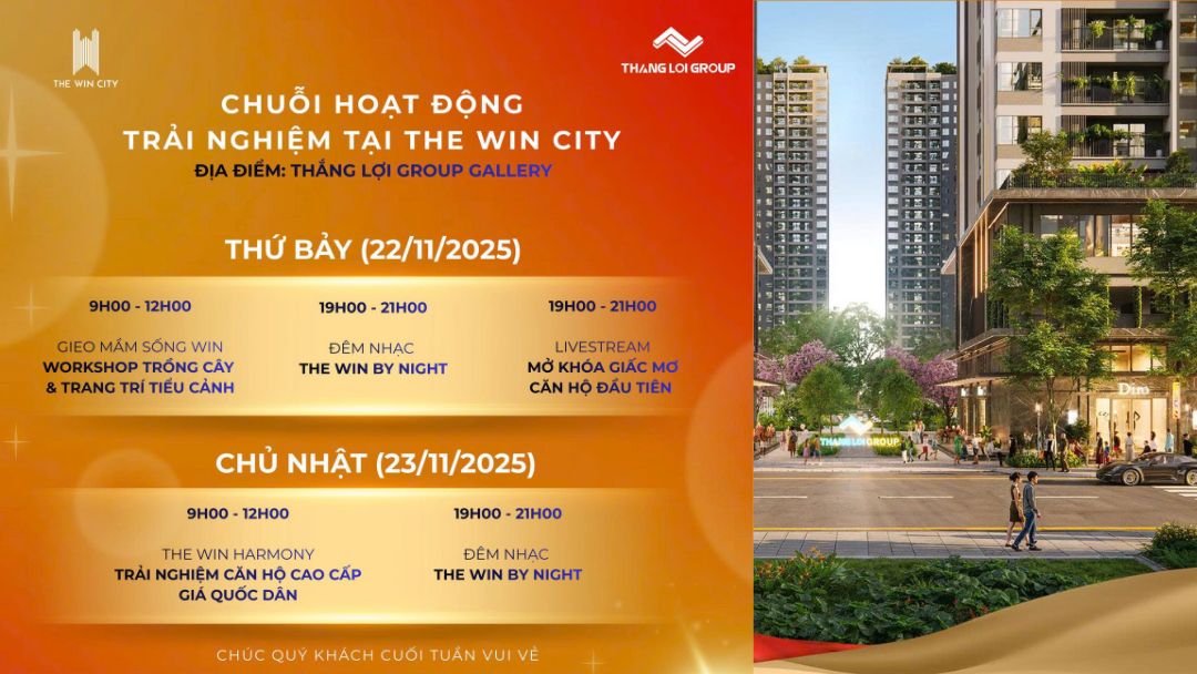 Hình ảnh sự kiện cuối tuần bùng nổ cảm xúc tại The Win City ngày 22/11 và 23/11/2025